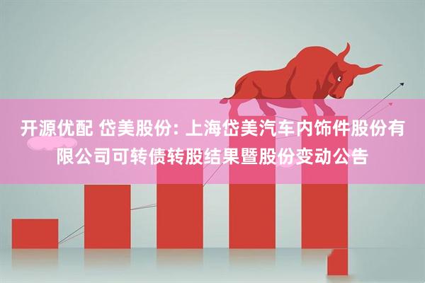 开源优配 岱美股份: 上海岱美汽车内饰件股份有限公司可转债转股结果暨股份变动公告